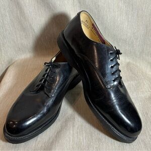 BOULET Sz 9.5 Lace Up Vibram Sole Brogues Oxford Leather Military Academia Shoes